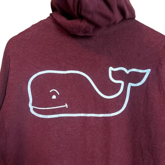 Vineyard vines maroon long sleeve hooded shirt - Picture 6 of 9